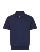 Polo Ralph Lauren Loopback Fleece Polo-Collar Sweatshirt Marinblå