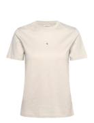 Calvin Klein Jeans Woven Label Regular Tee Beige