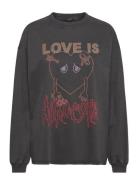 Monki Over D Long Sleeve T-Shirt Svart