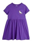 Mini Rodini Seagull Emb Ss Dress Lila