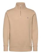 GANT Reg Shield Half Zip Sweat Beige