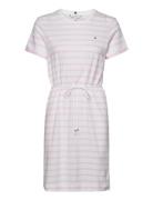 Tommy Hilfiger Th Cool Stp C-Nk Short Dress Ss Rosa