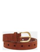 Fabienne Chapot Cut It Out Heart Belt Suede/Leather Brun