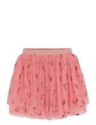 Minymo Skirt W. Glitter Aop Rosa