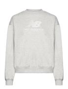 New Balance Sport Essentials French Terry Logo Crew Grå