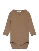 Lil'Atelier Nbfthoro Hif Ls Slim Body Lil Brun