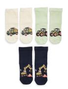 Lindex Sock 3 P Sb Vehicles Antislip Multi/patterned