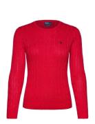 Polo Ralph Lauren Cable-Knit Cotton Crewneck Sweater Röd