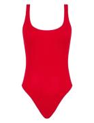 Chantelle Beach Swim Wirefree T-Shirt Swimsuit Röd