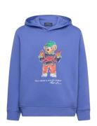 Ralph Lauren Kids Polo Bear Fleece Hoodie Blå