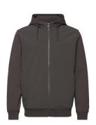 Lyle & Scott Softshell Hybrid Zip Through Hoodie Grå