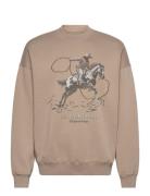 Abercrombie & Fitch Anf Mens Sweatshirts Beige