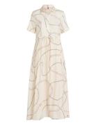 Tommy Hilfiger Voile S/S Long Shirt Dress Beige