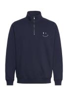 Clean Cut Copenhagen Patrick Half-Zip Sweatshirt Marinblå