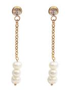 Pipol's Bazaar Mint Trio Pearl Dangle Ear Guld