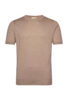 Davida Cashmere Man Fine Knit T-Shirt Beige