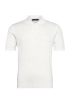 Mango 100% Cotton Braided Knitted Polo Shirt Vit