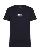 Tommy Hilfiger Flag Box Tee Marinblå