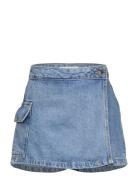 Mango Denim Skort Blå