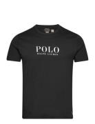 Polo Ralph Lauren Logo Cotton Jersey Sleep Shirt Svart