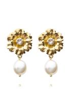 Caroline Svedbom Blossom Pearl Earrings Gold Guld