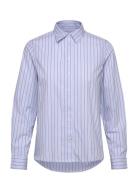 GANT Reg Poplin Thin Striped Shirt Blå