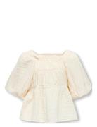 Kids Only Kogthyra Life S/S Square Top Cp Wvn Beige