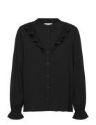 Rosemunde Rwelif Ls Frill Shirt Svart