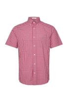 GANT Reg Poplin Gingham Ss Shirt Röd