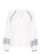 B.young Byjiya Ls Emb Blouse - Vit