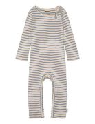 Petit Piao Jumpsuit L/S Modal Striped Blå