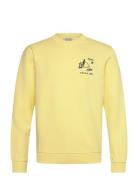 Scotch & Soda Regular Fit Front And Back Artwork Sweatshirt Gul