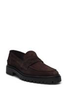 Garment Project Aaron Penny Loafer - Brown Suede Brun