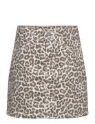 Lindex Skirt Twill Leo Print Gul