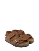 Pom Pom Bio? Velcro Sandal Brun