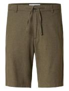 Selected Homme Slhregular-Brody Linen Shorts Noos Grön