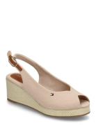 Tommy Hilfiger Flag Mid Wedge Espad Slingback Beige